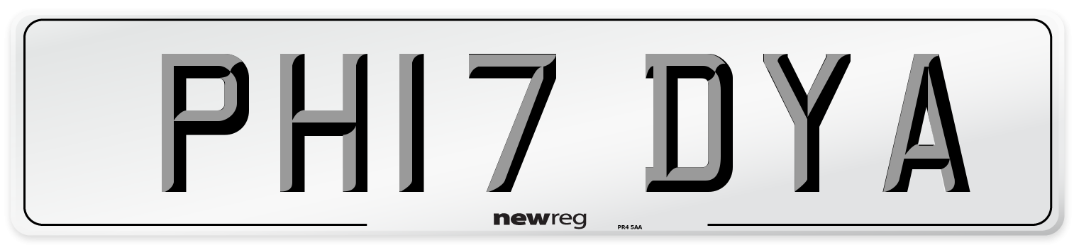 PH17 DYA Number Plate from New Reg
